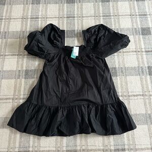 Black Puff Sleeve Dress